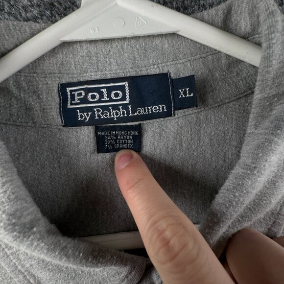 Polo Ralph Lauren RAYON COTTON STRETCH Short Sleeve Button Up Shirt Gray XL - Picture 7 of 11